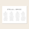 Harbour 4-Table Long Tables Wedding Seating Chart Template (Landscape)