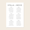Harbour 6-Table Long Tables Wedding Seating Chart Template