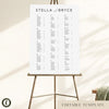 Harbour Alphabetical Seating Chart Template