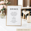 Harbour Bar Menu Sign Template