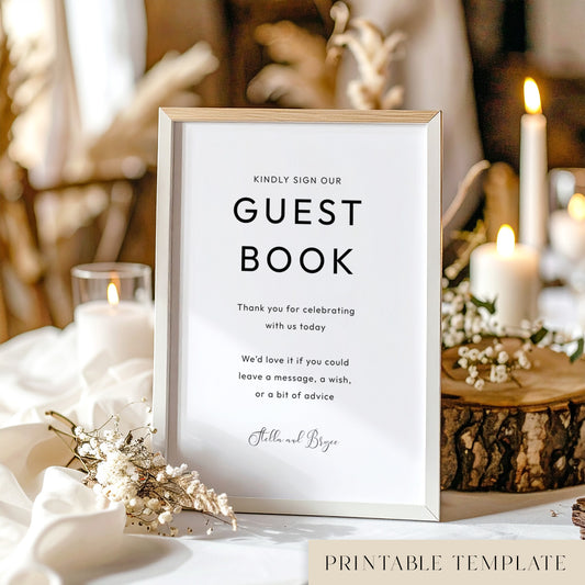 Harbour Guestbook Sign Template