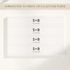Harbour Invitation Belly Band Template (US)
