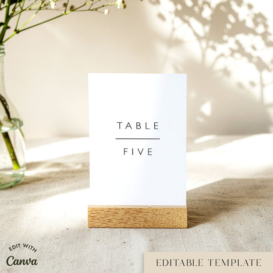 Holt Table Numbers Template