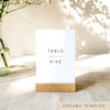 Holt Table Numbers Template