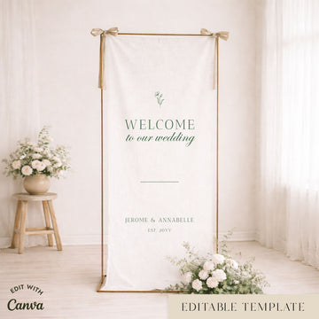 Jardin Fabric Welcome Sign Template
