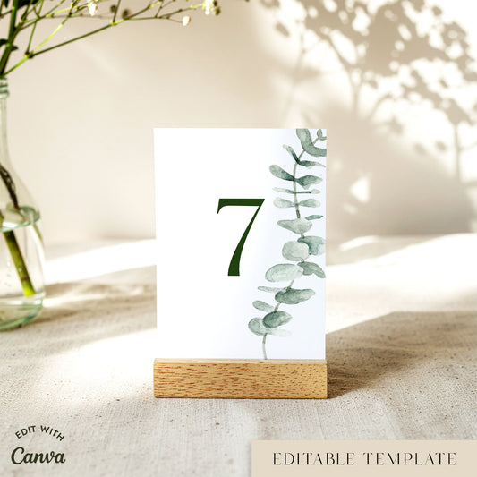 Juniper Table Numbers Template
