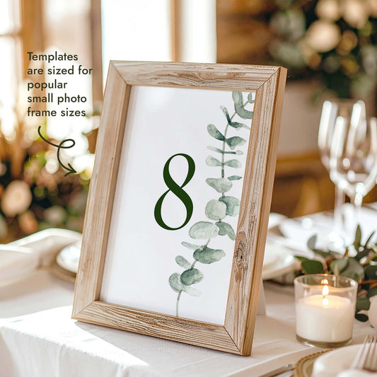 Juniper Table Numbers Template