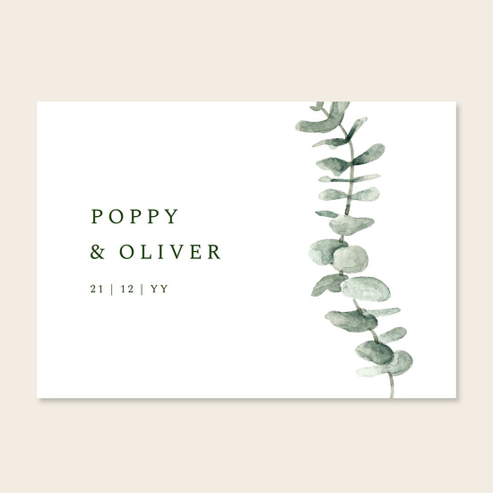 Horizontal wedding welcome sign template design on a beige background.