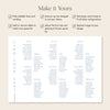 Laguna 12-Table Wedding Seating Chart Template (Landscape)