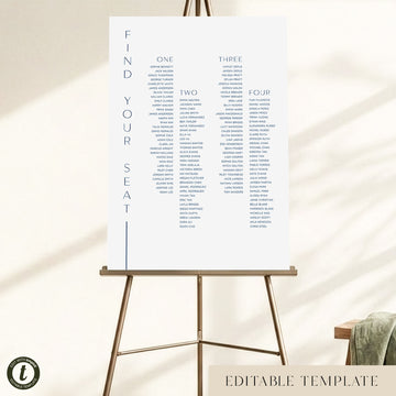 Laguna 2-Table Long Tables Wedding Seating Chart Template