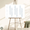 Laguna 3-Table Long Tables Wedding Seating Chart Template (Landscape)