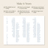 Laguna 3-Table Long Tables Wedding Seating Chart Template (Landscape)