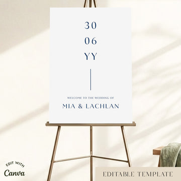 Laguna Wedding Welcome Sign Template