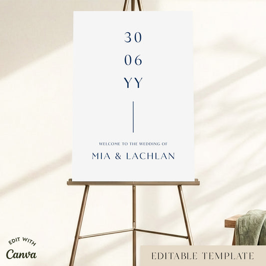 Laguna Wedding Welcome Sign Template