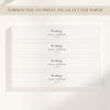 Lavande Invitation Belly Band Template (US)