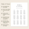 Lumen 12-Table Wedding Seating Chart Template
