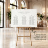 Lumen 3-Table Long Tables Wedding Seating Chart Template (Landscape)