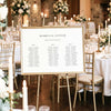Lumen 3-Table Long Tables Wedding Seating Chart Template (Landscape)