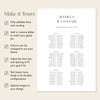 Lumen 6-Table Long Tables Wedding Seating Chart Template
