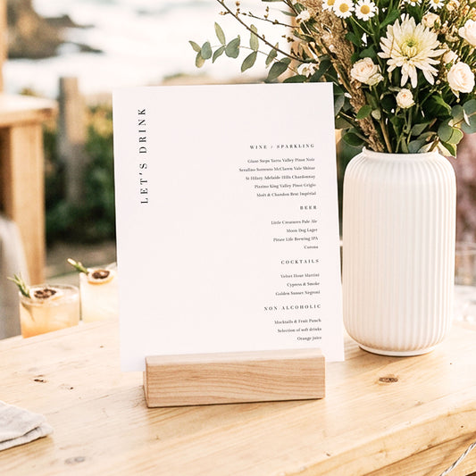 Lumen Bar Menu Sign Template