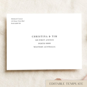 Lumen Invitation Envelope Address Template (US)