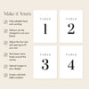 Lumen Table Numbers Template