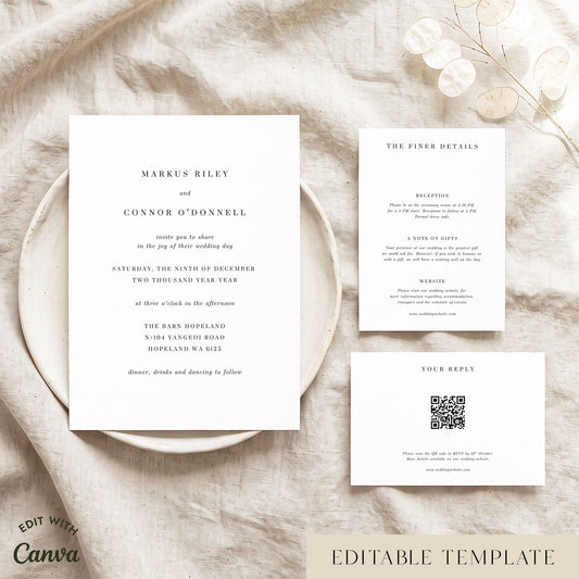 Lumen Wedding Invitation Template