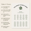 Lyra 10-Table Wedding Seating Chart Template