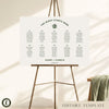 Lyra 10-Table Wedding Seating Chart Template (Landscape) (US)