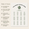 Lyra 12-Table Wedding Seating Chart Template