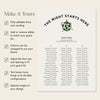 Lyra 3-Long Tables Wedding Seating Chart Template