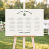 Lyra 4-Table Long Tables Wedding Seating Chart Template (Landscape)