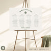 Lyra 4-Table Long Tables Wedding Seating Chart Template (Landscape) (US)