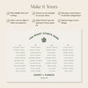 Lyra 4-Table Long Tables Wedding Seating Chart Template (Landscape) (US)