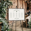 Lyra 5-Table Wedding Seating Chart Template (Landscape)