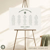 Lyra 5-Table Wedding Seating Chart Template (Landscape) (US)