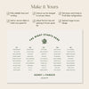 Lyra 5-Table Wedding Seating Chart Template (Landscape) (US)