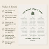 Lyra 6-Table Long Tables Wedding Seating Chart Template (US)