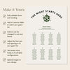 Lyra 8-Table Wedding Seating Chart Template