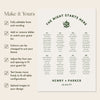 Lyra 8-Table Wedding Seating Chart Template (US)