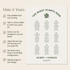 Lyra 9-Table Wedding Seating Chart Template (US)