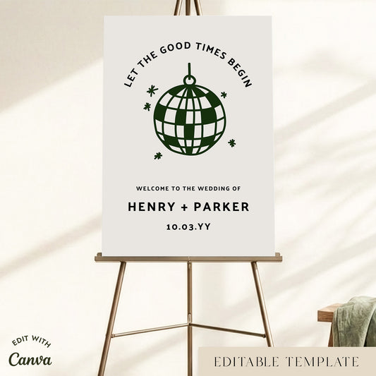 Lyra Wedding Welcome Sign Template
