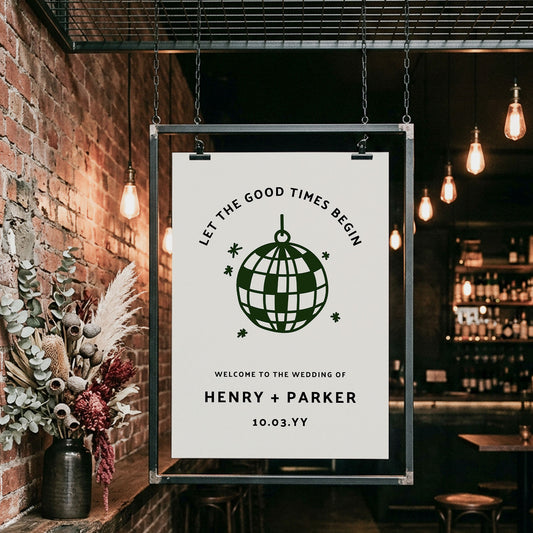 Lyra Wedding Welcome Sign Template