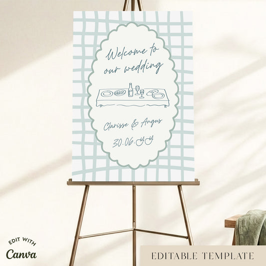 Maisie Wedding Welcome Sign Template