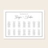 Maison 14-Table Wedding Seating Chart Template (Landscape)