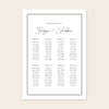 Maison 8-Table Wedding Seating Chart Template