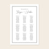 Maison 9-Table Wedding Seating Chart Template