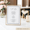 Maison Bar Menu Sign Template (US)