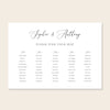 Marais 5-Table Wedding Seating Chart Template (Landscape)