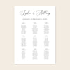 Marais 9-Table Wedding Seating Chart Template
